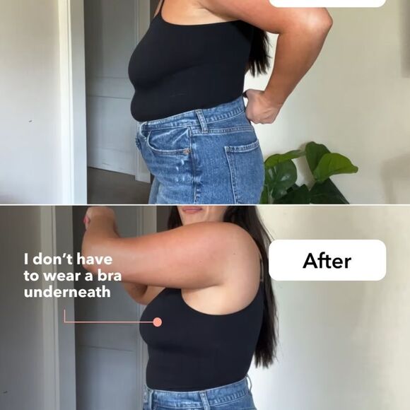 Shapermint Essentials All Day Every Day Scoop Neck Cami Size Large Black NWT - Picture 3 of 7